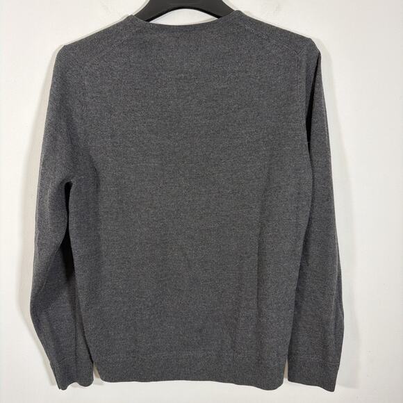 John W Nordstrom JWN Sweater 100% Italian Merino Wool Medium V Neck Lightweight - Picture 4 of 5